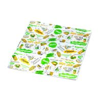 Обертка для бургеров и хот-догов 320х305 мм, диз. "Food`корт", разноцв., бум., 2000 шт/кор 2 000 шт/упак РОССИЯ
