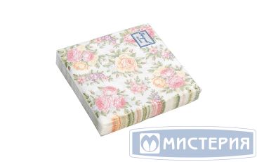 Салфетки 240х240 мм 3-сл., диз. "Поле роз", разноцв., бум., 25 шт/упак "Bouquet" 15 упак/кор РОССИЯ 25680/37098